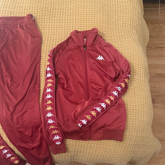 Kappa burgundy Tracksuit with Logo Accents